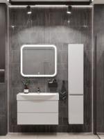 Тумба с раковиной SanStar Arista 105 подвесная, глянцевая белая, раковина Элвис 105