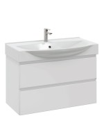 Тумба с раковиной SanStar Arista 105 подвесная, глянцевая белая, раковина Элвис 105