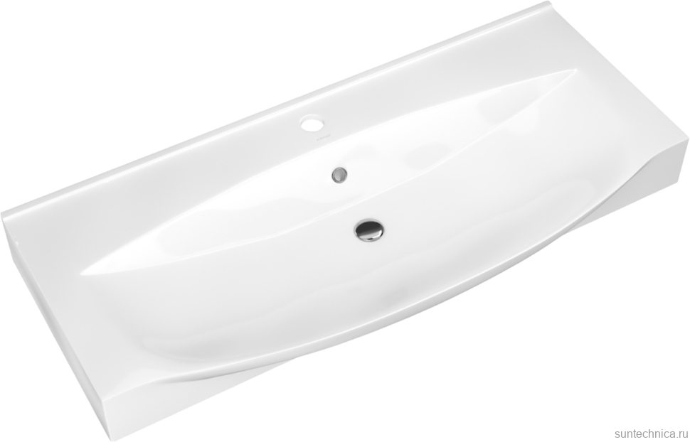 Тумба с раковиной SanStar Arista 105 подвесная, глянцевая белая, раковина Элвис 105