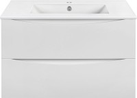 Мебель для ванной комнаты Vincea Mia 80 белая глянцевая, раковина VBS-13980