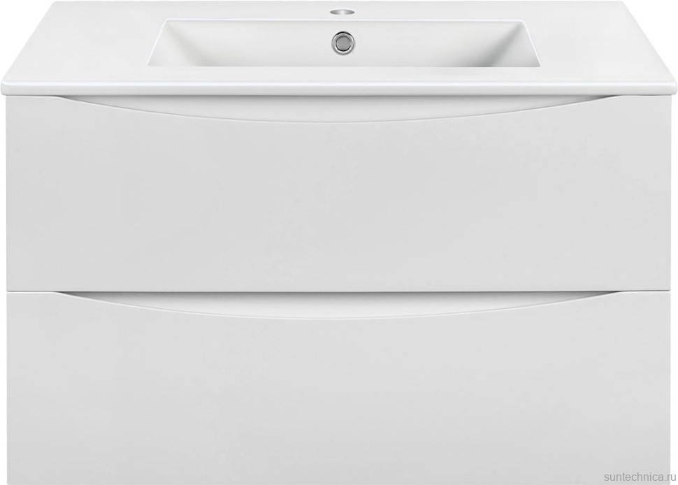 Мебель для ванной комнаты Vincea Mia 80 белая глянцевая, раковина VBS-13980