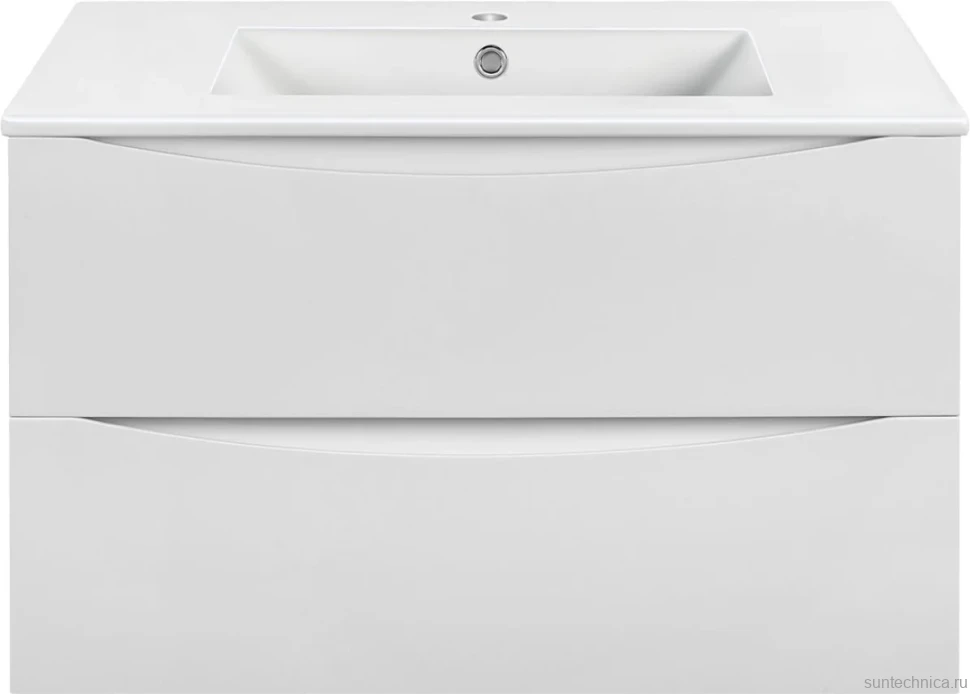 Мебель для ванной комнаты Vincea Mia 80 белая глянцевая, раковина VBS-13980