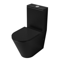 Унитаз-компакт напольный Grossman GR-4458BMSQ с микролифтом, черный матовый