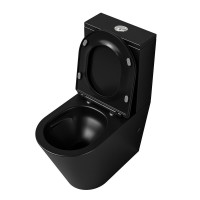 Унитаз-компакт напольный Grossman GR-4458BMSQ с микролифтом, черный матовый