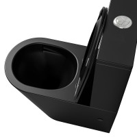 Унитаз-компакт напольный Grossman GR-4458BMSQ с микролифтом, черный матовый