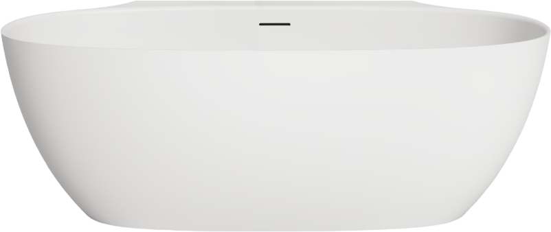 Ванна из искусственного камня Salini Alda Wall S-Sense 170x90 см, пристенная, белая, овальная, с донным клапаном