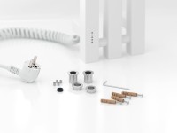 Полотенцесушитель электрический Сунержа Вердикт 4.0 30-0852-1210 120x15 см, подключение слева, скрытое подключение слева, матовый белый, I-образный