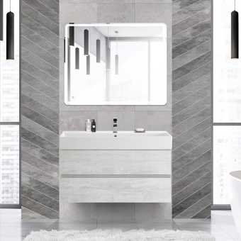 Мебель для ванной Cezares Molveno 46 100 legno bianco, с раковиной Cezares CZR-MIL-100-LVB