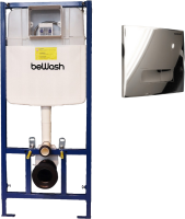 Система инсталляции для унитазов beWash Neox BW74, P04SC с кнопкой смыва, хром глянец