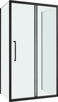 Душевой уголок Abber Schwarzer Diamant AG30100BH-S80B-S80B 100x80, профиль черный,  стекло прозрачное