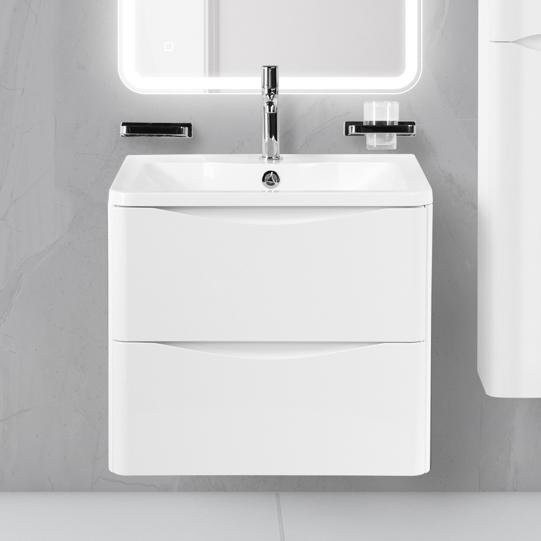 Тумба с раковиной BelBagno Acqua 60 подвесная, bianco lucido