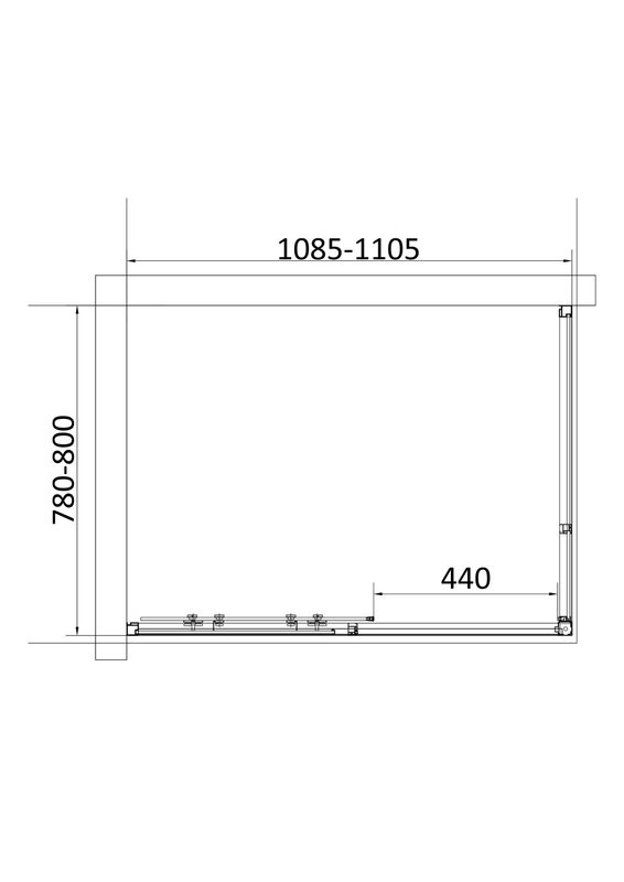 Душевой уголок Vincea Slim VSR-6SL8011CLB 110х80 см, профиль матовый черный, стекло прозрачное