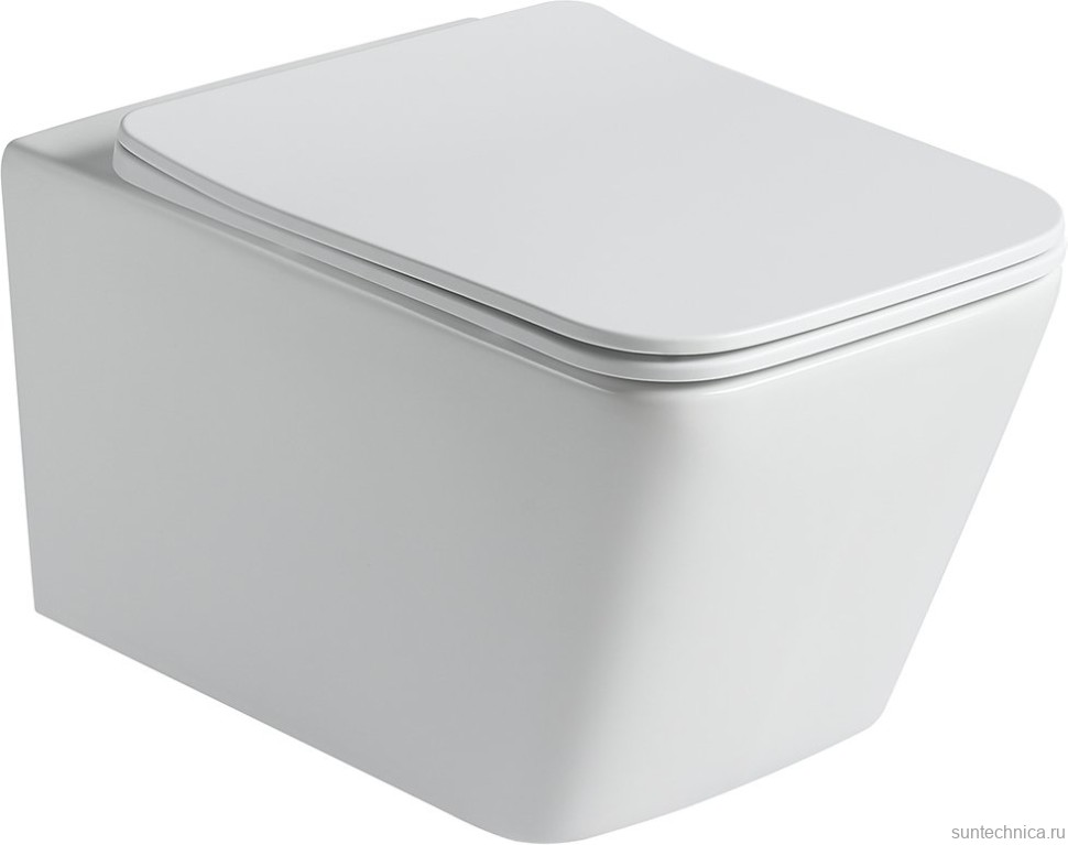 Унитаз подвесной SantiLine SL-5007T-MW белый матовый