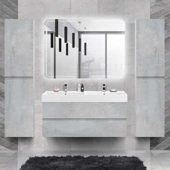 Мебель для ванной Cezares Molveno 46 120 beton, с раковиной Cezares CZR-MIL-120-2-LVB