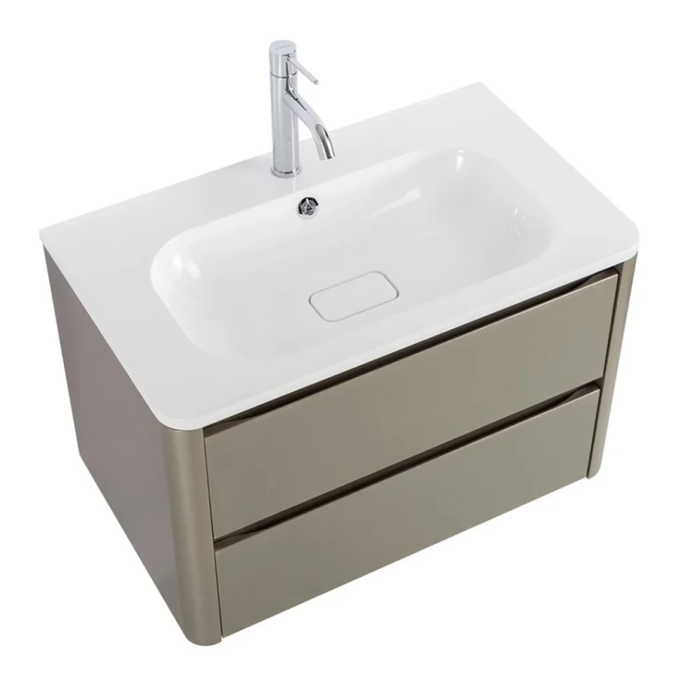 Тумба с раковиной Cezares Relax 80 сатин, раковина Cezares CZR-800/480-LV-MR-NV