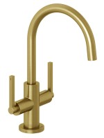 Смеситель для раковины Kludi Nova Fonte Puristic 20118N015 брашированное золото PVD