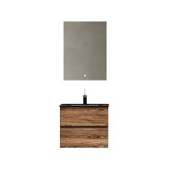 Мебель для ванной комнаты Sancos Urban 60 дуб чарльстон, черная раковина CN7001MB