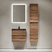 Мебель для ванной комнаты Sancos Urban 60 дуб чарльстон, черная раковина CN7001MB