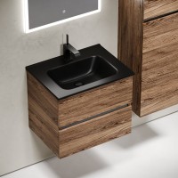 Мебель для ванной комнаты Sancos Urban 60 дуб чарльстон, черная раковина CN7001MB