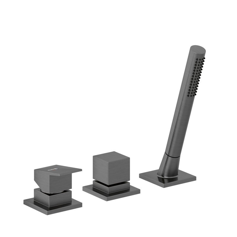 Смеситель на борт ванны Kludi Decus 54447N275 оружейная сталь