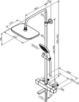 Душевая стойка Damixa Gala 953810000 хром