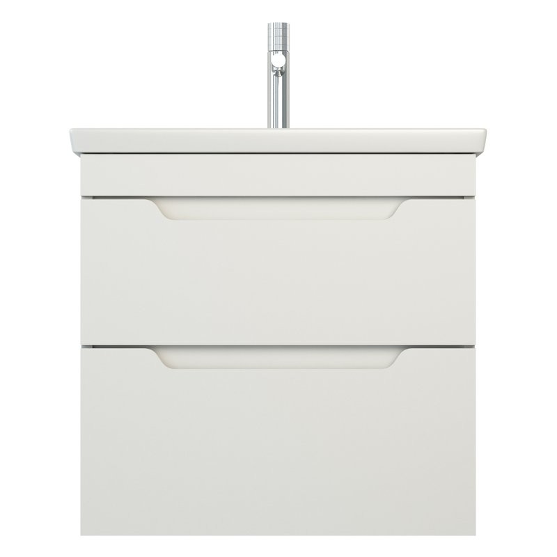 Тумба с раковиной Emmy Агата 60 подвесная, белая