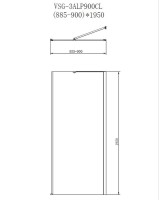 Душевой уголок Vincea Alpha VSR-3ALP9090MT 90х90, профиль хром, стекло текстурное