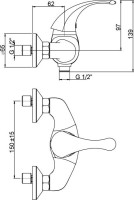 Смеситель для душа Paini Fiori F2CR511LMKM