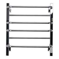 Полотенцесушитель электрический Comfysan Puro-K EC-6 60x45 см, скрытое подключение справа, слева, хром, лесенка, из стали, с полкой