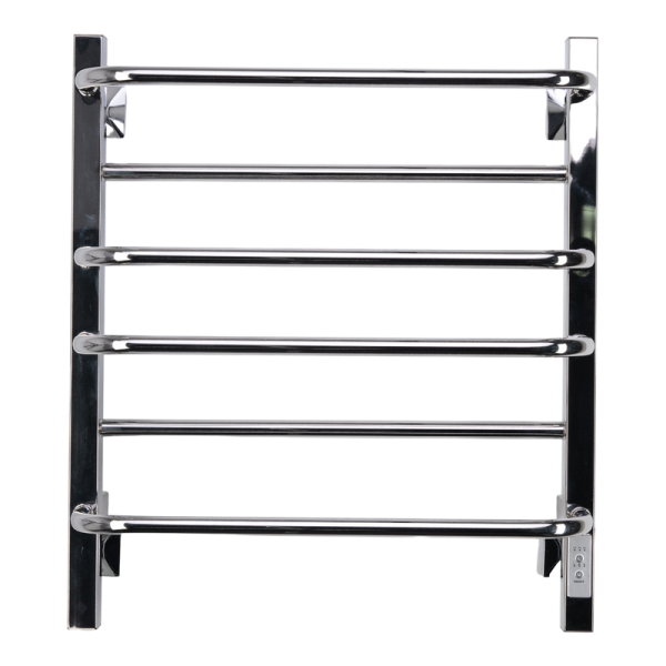 Полотенцесушитель электрический Comfysan Puro-K EC-6 60x45 см, скрытое подключение справа, слева, хром, лесенка, из стали, с полкой