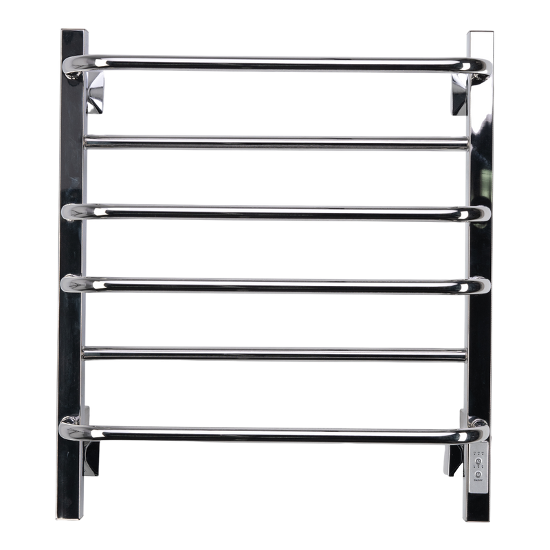 Полотенцесушитель электрический Comfysan Puro-K EC-6 60x45 см, скрытое подключение справа, слева, хром, лесенка, из стали, с полкой