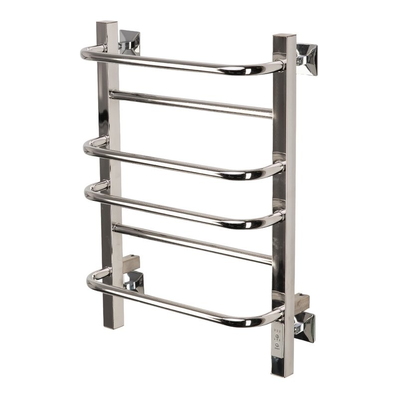 Полотенцесушитель электрический Comfysan Puro-K EC-6 60x45 см, скрытое подключение справа, слева, хром, лесенка, из стали, с полкой