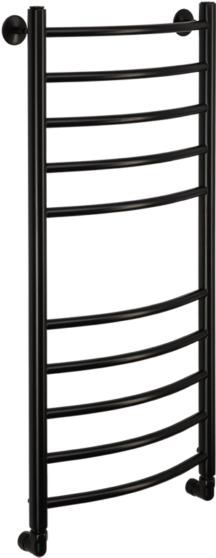 Полотенцесушитель водяной Comfysan Noumi W-10 100х40 100x45 см, черный матовый, лесенка