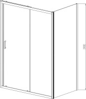 Душевой уголок Vincea Alpha VSR-3AL8015MT 150х80 см, профиль хром, стекло текстурное