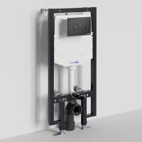 Система инсталляции для унитазов Wasserkraft Vils 56TLT.010.ME.MB01 с кнопкой смыва матовой черной