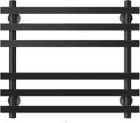 Полотенцесушитель водяной Secado Понтида Плюс 60x60 см, матовый черный, лесенка