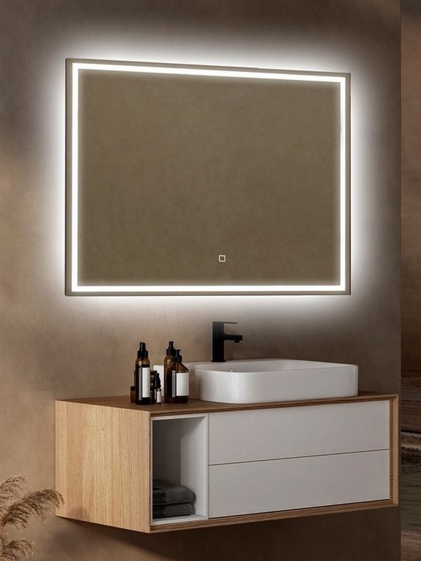 Зеркало Abber See AG6115S-1.0 100х80 см, с подсветкой