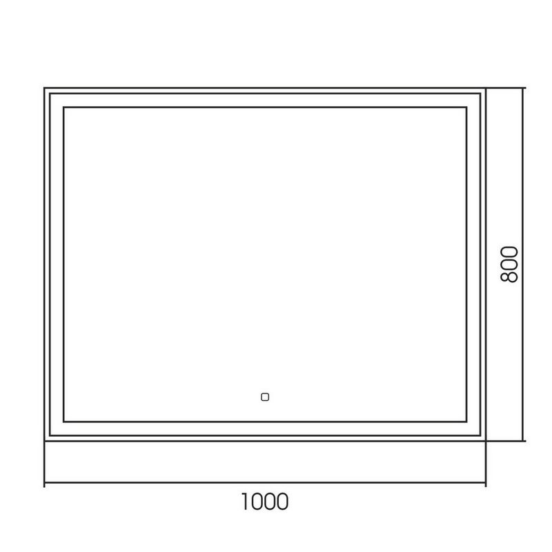 Зеркало Abber See AG6115S-1.0 100х80 см, с подсветкой