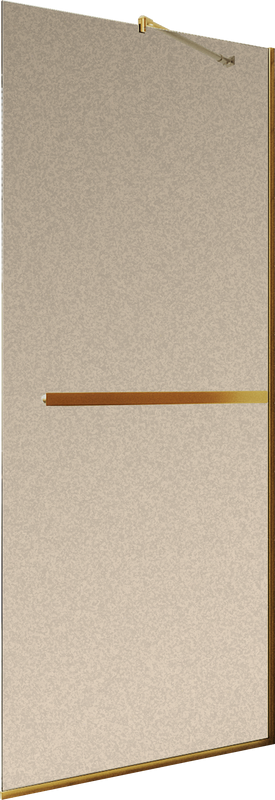 Душевая перегородка Maybahglass MGD-1460-3у 99 см, профиль золото, стекло бронза матовое