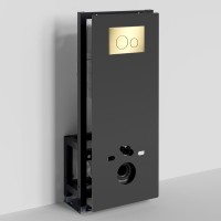 Система инсталляции для унитазов Wasserkraft Glan 66TLT.010.ME.BL.PG02 с кнопкой смыва золото