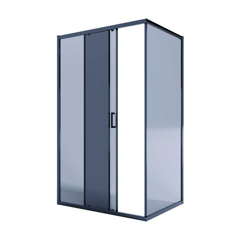 Душевой уголок Alex Baitler AB14120B4 120х90 см, профиль черный, стекло тонированное
