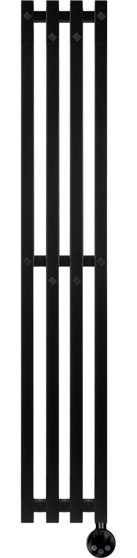 Полотенцесушитель электрический Secado Сандриго 4К 1500/210 150x25 см, подключение справа, матовый черный, I-образный