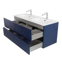 Мебель для ванной комнаты Cezares Duet 120 sapfiro, раковина Cezares CZR-8095-120-2 двойная