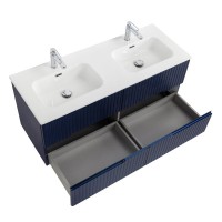 Мебель для ванной комнаты Cezares Duet 120 sapfiro, раковина Cezares CZR-8095-120-2 двойная