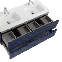 Мебель для ванной комнаты Cezares Duet 120 sapfiro, раковина Cezares CZR-8095-120-2 двойная