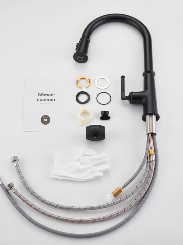 Смеситель для кухни Domaci Римини D569182BK черный