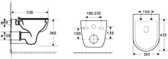Унитаз подвесной Weltwasser WW SK Baarbach 004GL-WT безободковый, с микролифтом, белый глянец