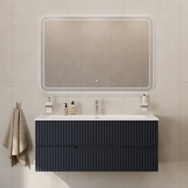 Мебель для ванной комнаты Cezares Duet 120 grafito, раковина Cezares CZR-8073-120