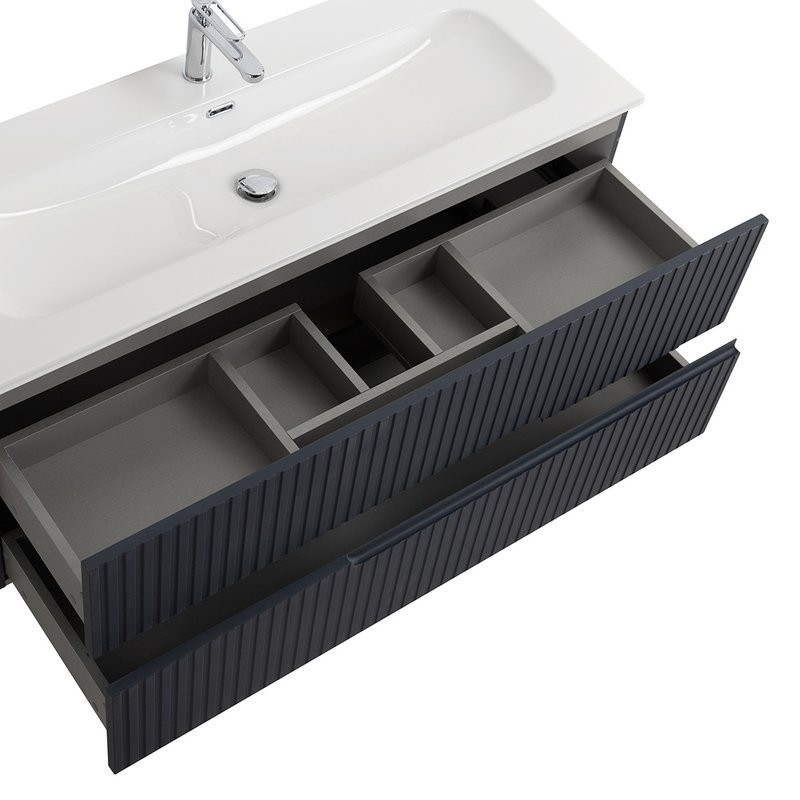 Мебель для ванной комнаты Cezares Duet 120 grafito, раковина Cezares CZR-8073-120