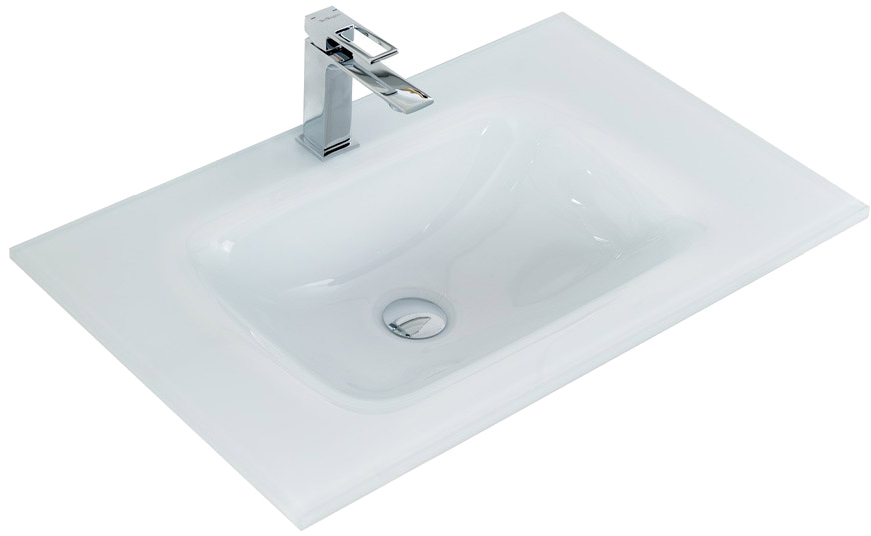 Мебель для ванной комнаты BelBagno Kraft 80 напольная, bianco opaco, раковина BB810/465-LV-VTR-BL